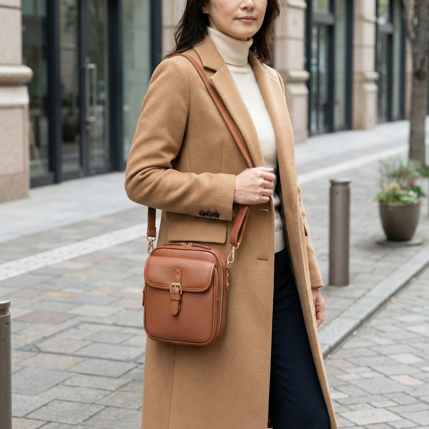 VELETTO™ – ダブルポケット本革オーガナイザーバッグ