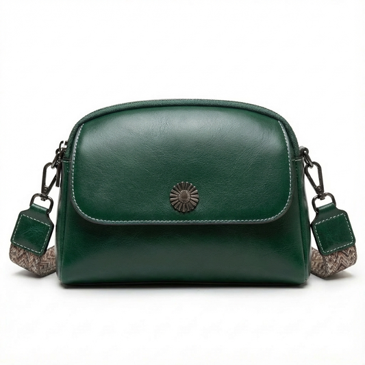 LUNELLE™ – 多機能コンパートメント本革カウハイドレザーショルダーバッグ