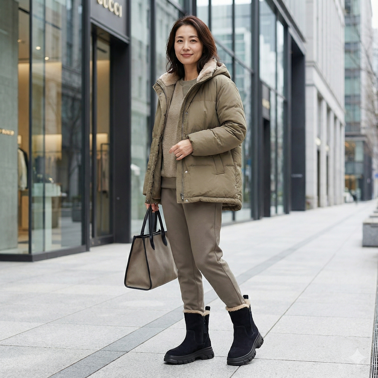 NUKURA™ – 4cm身長アップ ラビットファー アンクルブーツ