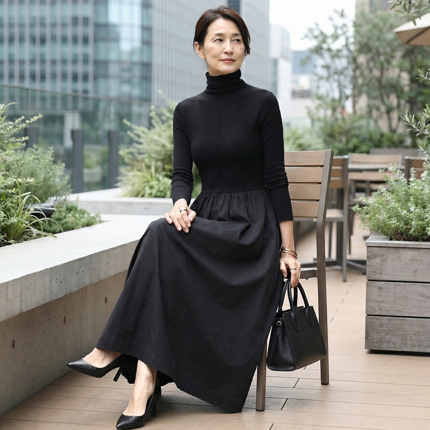 UNIVA™ – ニットドッキングワンピース