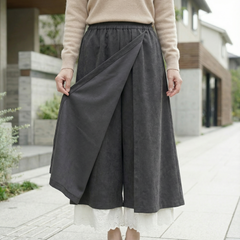 KOKOCHI™ – レース裾付きワイドレッグインナーパンツ