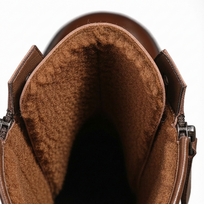 ALTEZZA™ – レトロ調 裏起毛ブーツ 5cm身長アップ