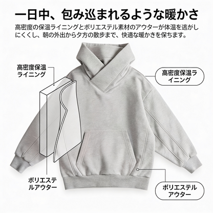 WELNEST™ – 厚手ウール裏地付き冬用パーカー