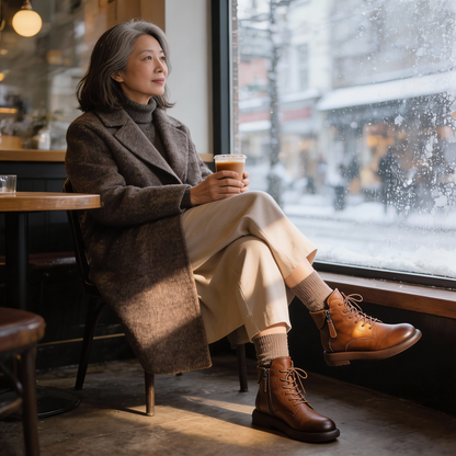 THERIVA™ – あたたかいフラットソール冬用ブーツ