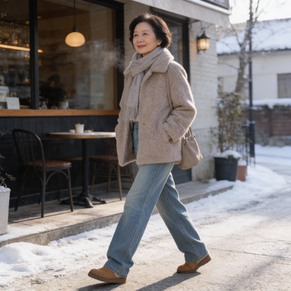 DENORA™ – 裏起毛ストレートデニムパンツ