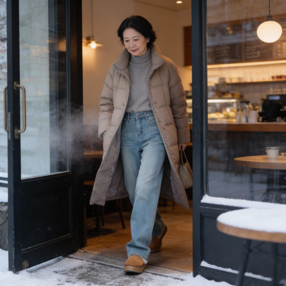 DENORA™ – 裏起毛ストレートデニムパンツ