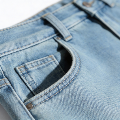 DENORA™ – 裏起毛ストレートデニムパンツ