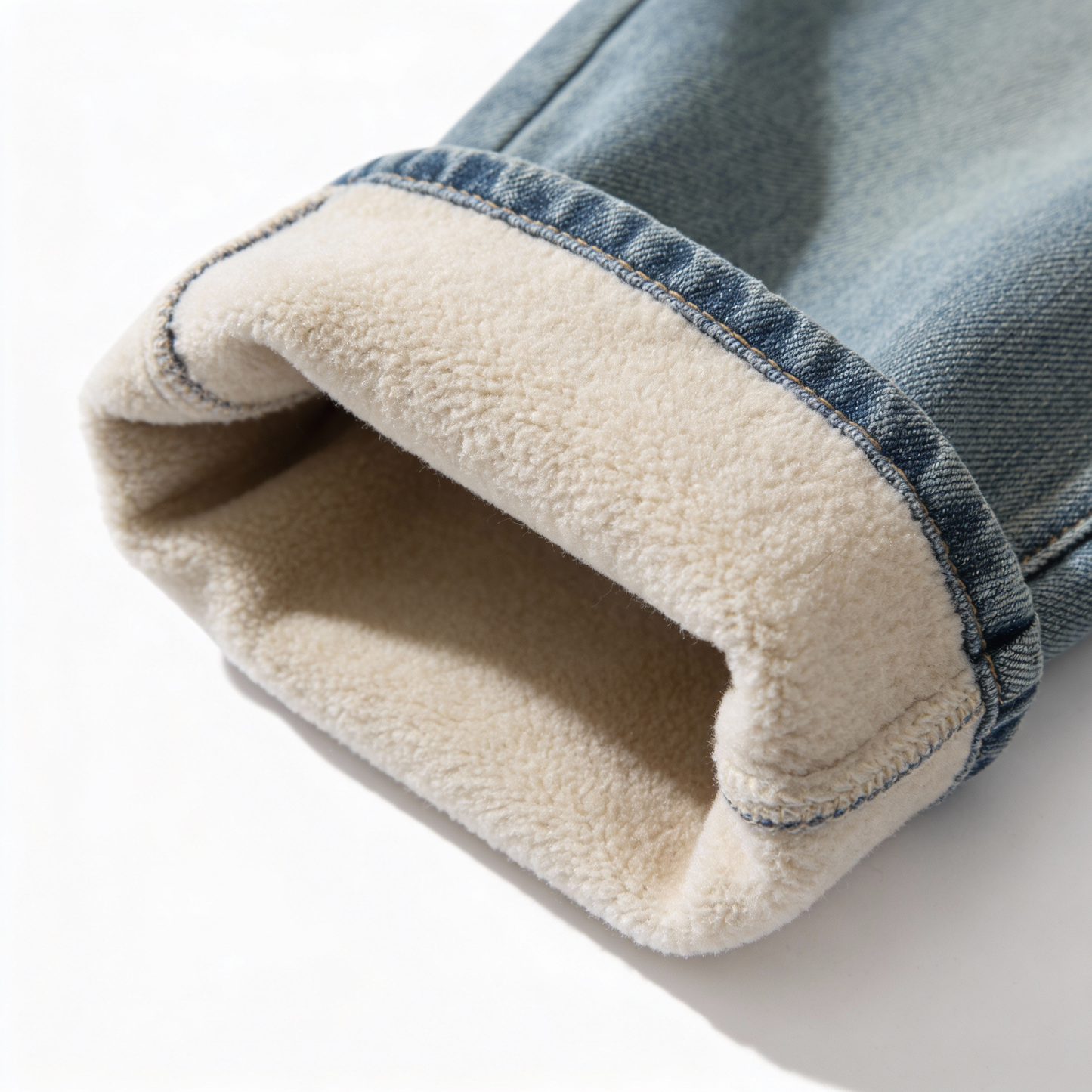 DENORA™ – 裏起毛ストレートデニムパンツ