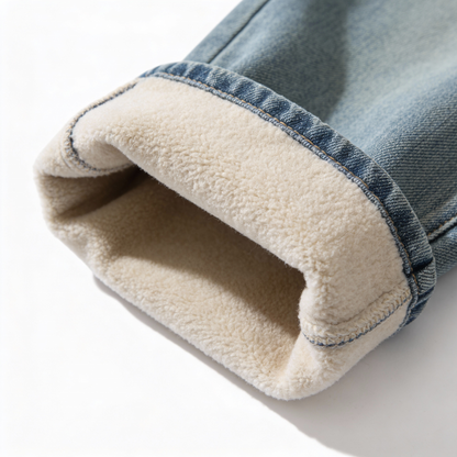 DENORA™ – 裏起毛ストレートデニムパンツ