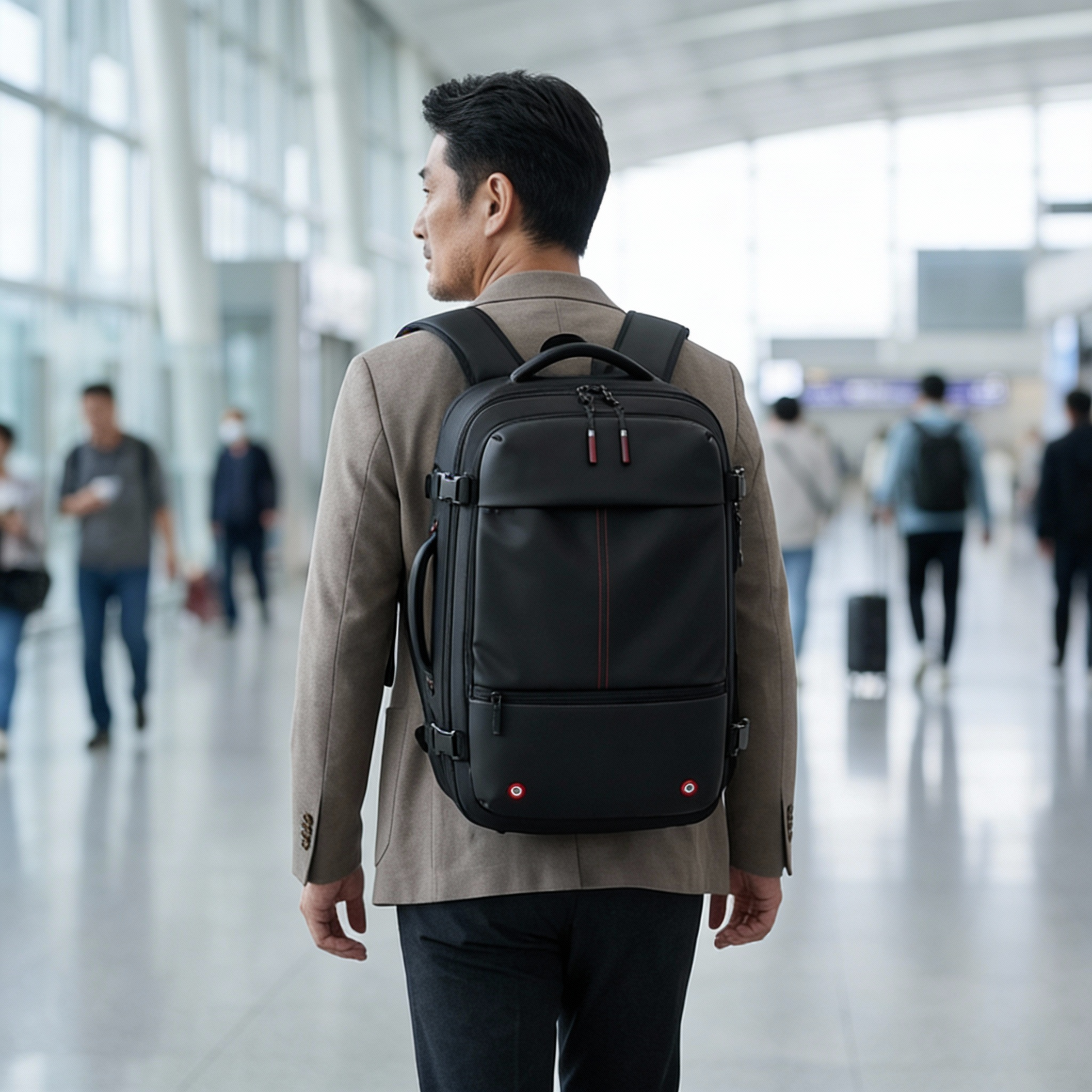 Travac ブラック リュック・バックパック　圧縮バッグ　新品未使用 TRAVAC™ – 圧縮トラベルバックパック – MIYORA