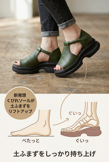 MIYORA™ 疲れにくいウェッジサンダル（幅広4E設計）