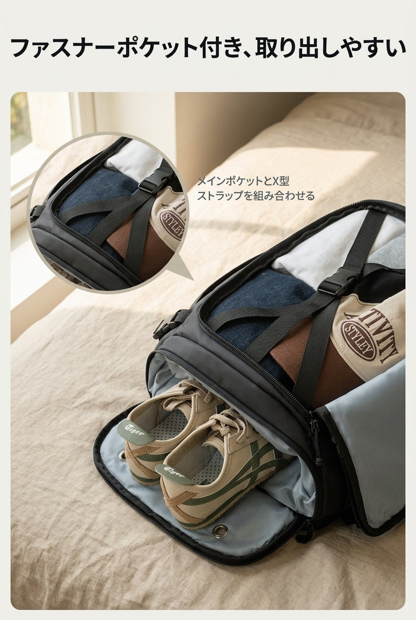 MIYORA™ 大容量トラベルリュック（拡張タイプ）