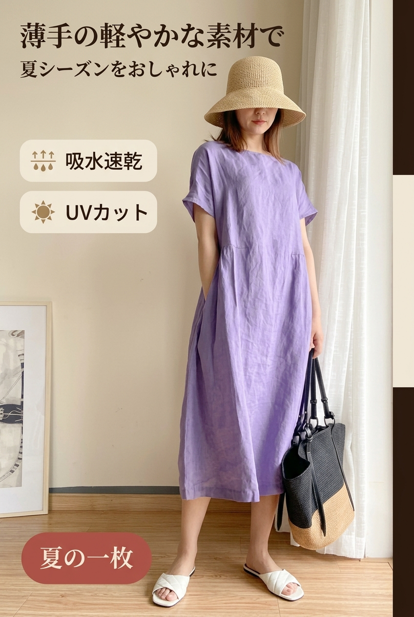 MIYORA™ ゆったり涼感ワンピース