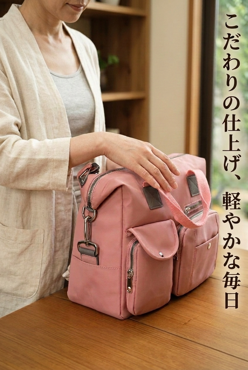 MIYORA™ 収納たっぷり軽量ショルダーバッグ